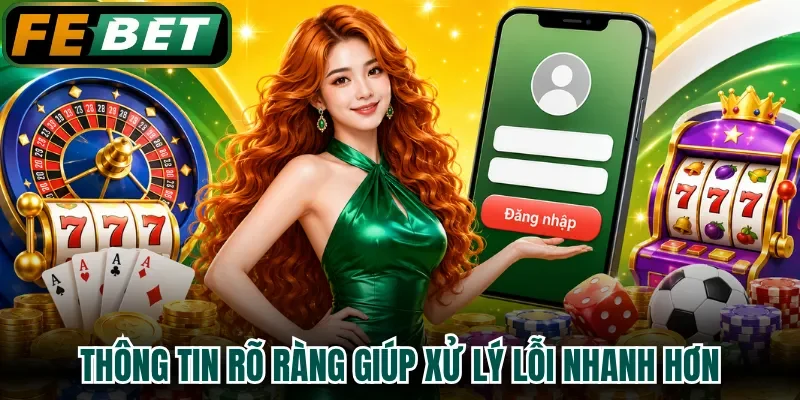 Thông tin rõ ràng giúp xử lý lỗi nhanh hơn