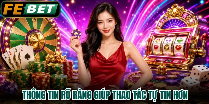 Thông tin rõ ràng giúp thao tác tự tin hơn