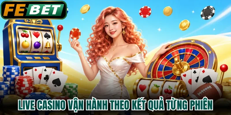 Live Casino vận hành theo kết quả từng phiên